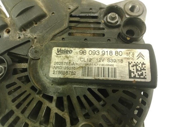 9809391880 ALTERNADOR PEUGEOT 208|Desguaces La Cabaña