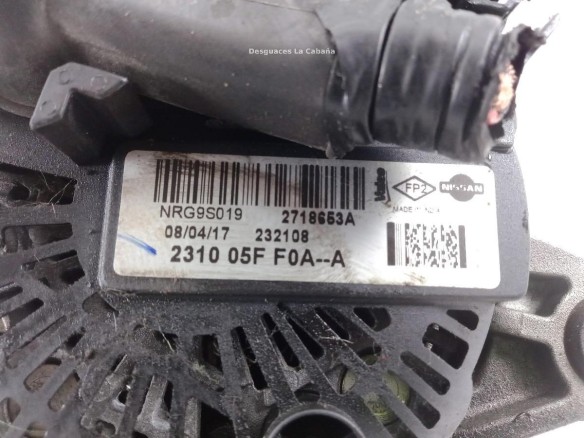 231005FF0AA ALTERNADOR NISSAN MICRA V (K14)|Desguaces La Cabaña