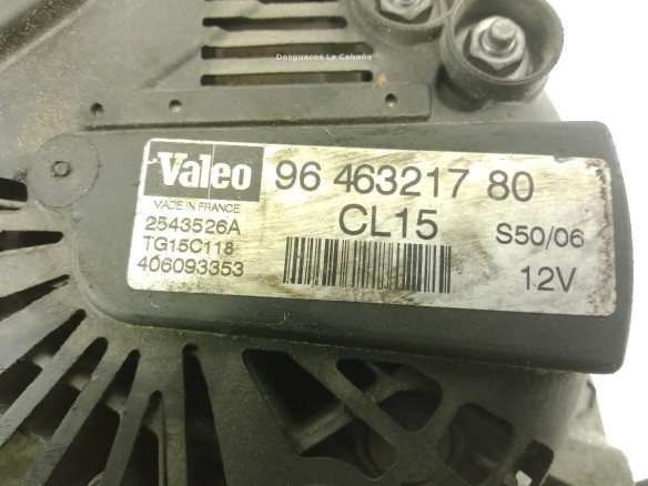 9646321780 ALTERNADOR PEUGEOT EXPERT Furgón (VF3A_, VF3U_, VF3X_)|Desguaces La Cabaña