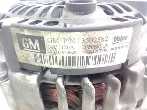 13502582 ALTERNADOR OPEL INSIGNIA A Sedán (G09)|Desguaces La Cabaña