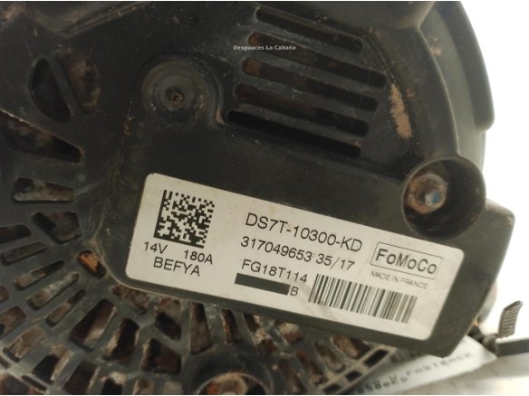 DS7T10300KD ALTERNADOR FORD MONDEO V Fastback|Desguaces La Cabaña