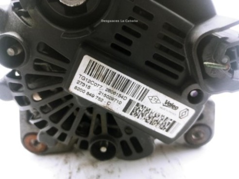 8200849752C ALTERNADOR RENAULT MEGANE III Fastback (BZ0_)|Desguaces La Cabaña