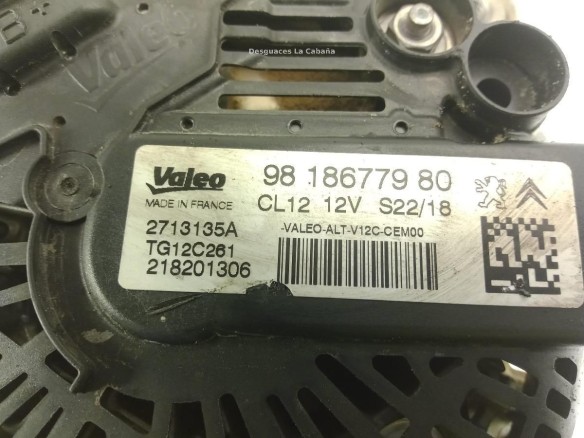 9818677980 ALTERNADOR PEUGEOT 208|Desguaces La Cabaña