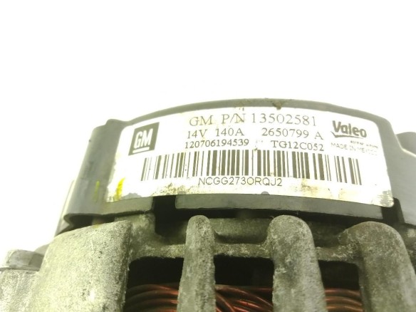 13502581 ALTERNADOR OPEL ZAFIRA TOURER C (P12)|Desguaces La Cabaña