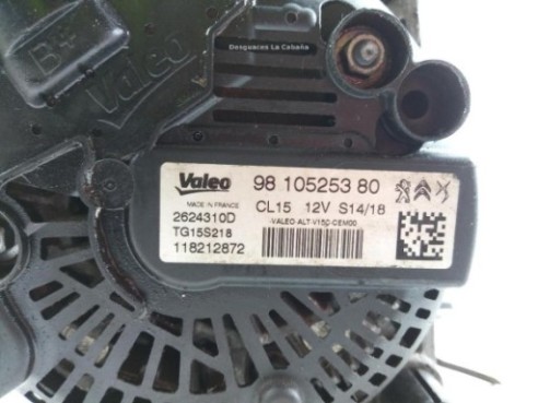 9810525380 ALTERNADOR CITROEN C-ELYSEE|Desguaces La Cabaña