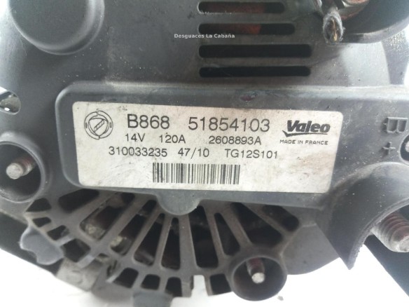 51854103 ALTERNADOR FIAT PUNTO (199_)|Desguaces La Cabaña