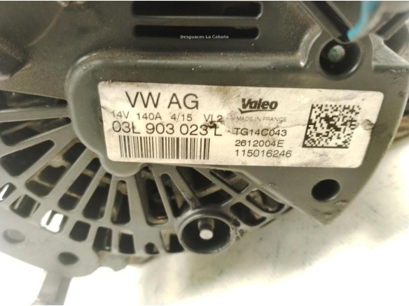 03L903023L ALTERNADOR VW GOLF VII (5G1, BQ1, BE1, BE2)|Desguaces La Cabaña