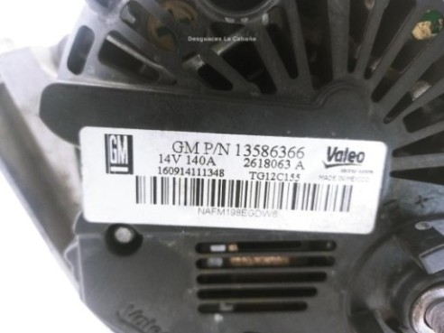13586366 ALTERNADOR OPEL INSIGNIA A Country Tourer (G09)|Desguaces La Cabaña