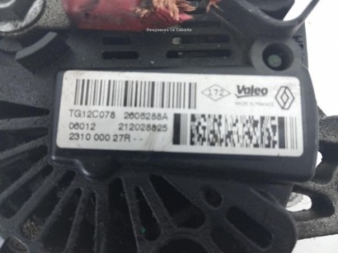 231000027R ALTERNADOR RENAULT MEGANE III Coupé (DZ0/1_)|Desguaces La Cabaña