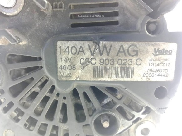 03C903023C ALTERNADOR SEAT LEON (1P1)|Desguaces La Cabaña