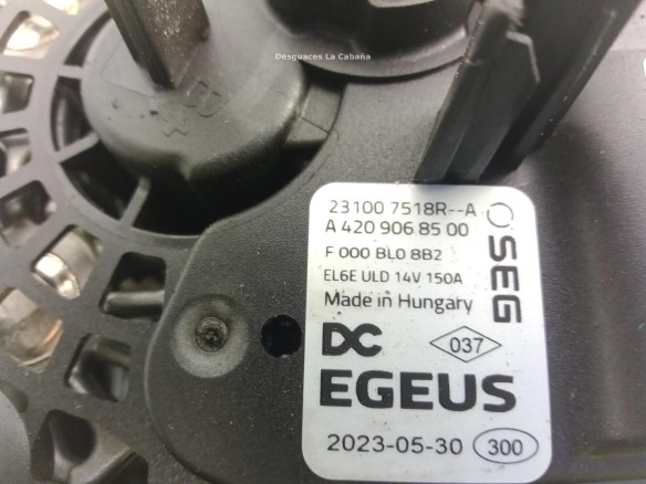 231007518R ALTERNADOR RENAULT MEGANE IV (B9A/M_)|Desguaces La Cabaña