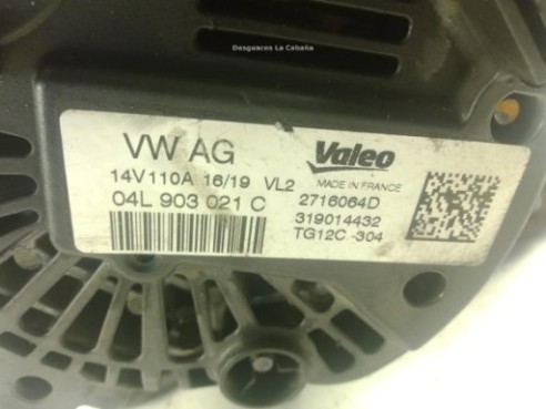 04L903021C ALTERNADOR SEAT IBIZA V (KJ1)|Desguaces La Cabaña
