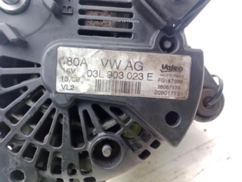 03L903023E ALTERNADOR VW PASSAT (3C2)|Desguaces La Cabaña