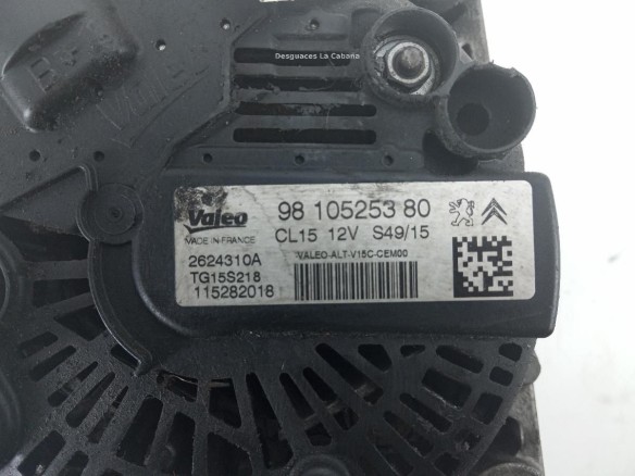 9810525380 ALTERNADOR CITROEN BERLINGO (B9)|Desguaces La Cabaña