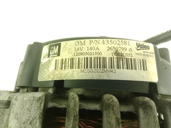 13502581 ALTERNADOR OPEL INSIGNIA A (G09)|Desguaces La Cabaña
