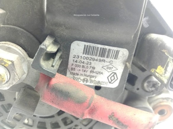 231002949R ALTERNADOR DACIA DOKKER|Desguaces La Cabaña