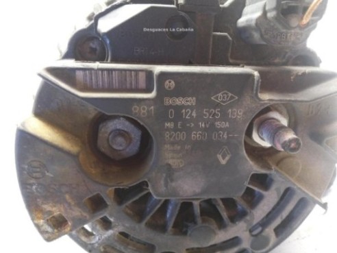0124525139 ALTERNADOR RENAULT KANGOO / GRAND KANGOO (KW0/1_)|Desguaces La Cabaña