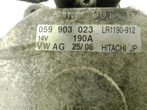 059903023 ALTERNADOR VW TOUAREG (7LA, 7L6, 7L7)|Desguaces La Cabaña