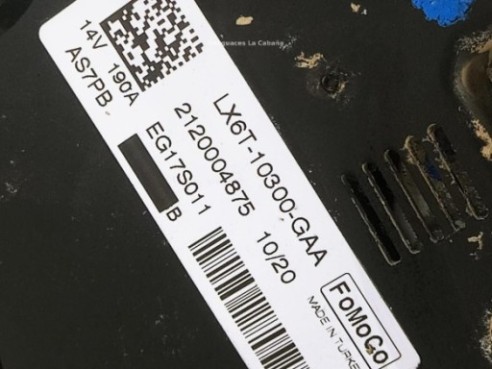 LX6T10300GAA ALTERNADOR FORD KUGA III|Desguaces La Cabaña