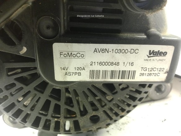 AV6N10300DC ALTERNADOR FORD TOURNEO COURIER Kombi|Desguaces La Cabaña