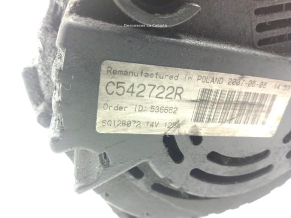 C542722R ALTERNADOR RENAULT TRAFIC II Autobús (JL)|Desguaces La Cabaña