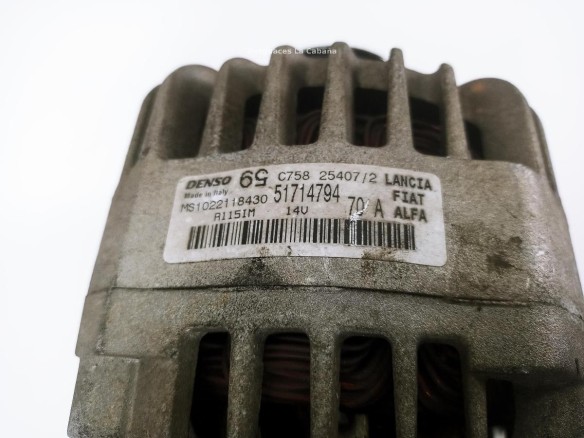51714794 ALTERNADOR FIAT GRANDE PUNTO (199_)|Desguaces La Cabaña