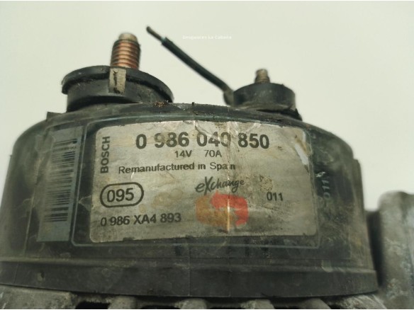 0986040850 ALTERNADOR NISSAN TERRANO II (R20)|Desguaces La Cabaña