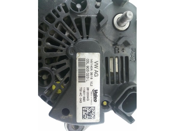 03L903023L ALTERNADOR VW CADDY IV Furgón (SAA, SAH)|Desguaces La Cabaña