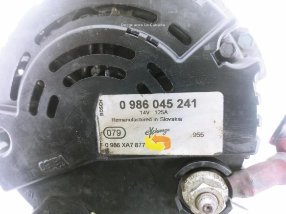 0986045241 ALTERNADOR RENAULT MASTER II Furgón (FD)|Desguaces La Cabaña