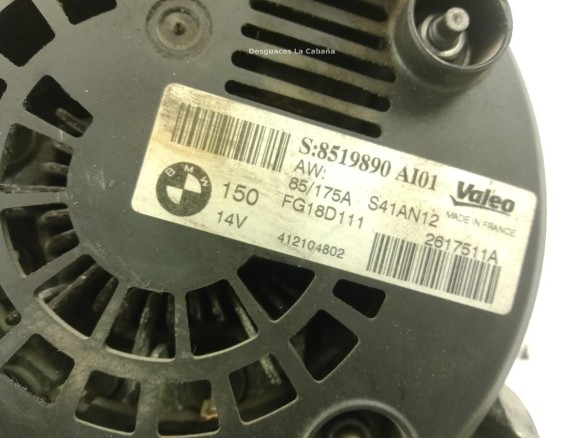 8519890 ALTERNADOR BMW 3 (F30, F80)|Desguaces La Cabaña