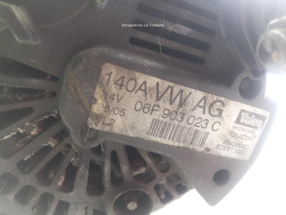 06F903023C ALTERNADOR VW GOLF V (1K1)|Desguaces La Cabaña