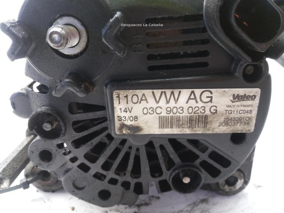 03C903023G ALTERNADOR VW GOLF V (1K1)|Desguaces La Cabaña