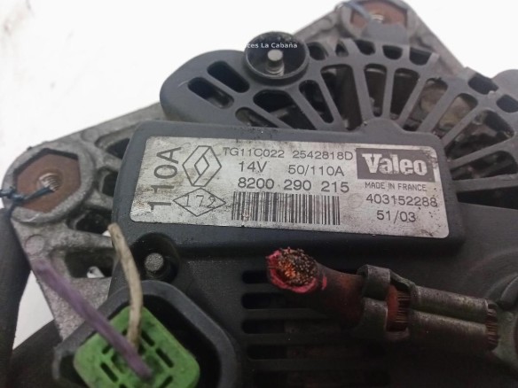 8200290215,2542818D, ALTERNADOR RENAULT MEGANE II (BM0/1_, CM0/1_)|Desguaces La Cabaña