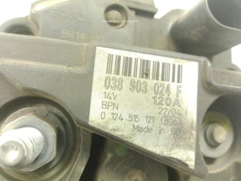 038903024F ALTERNADOR VW GOLF IV (1J1)|Desguaces La Cabaña