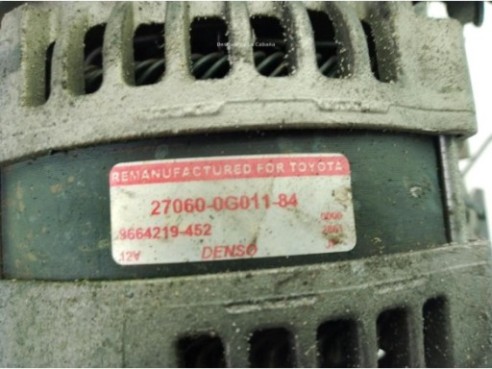 270600R040 ALTERNADOR TOYOTA AVENSIS Ranchera familiar (_T27_)|Desguaces La Cabaña