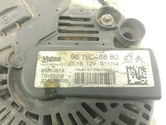 9678048880,2621087A, ALTERNADOR PEUGEOT PARTNER Furgón|Desguaces La Cabaña
