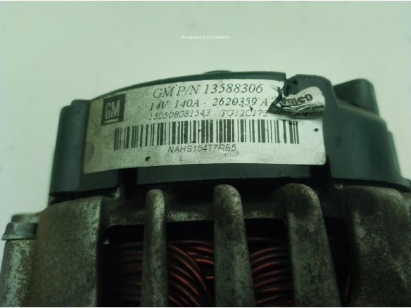 95531290 ALTERNADOR OPEL INSIGNIA A (G09)|Desguaces La Cabaña