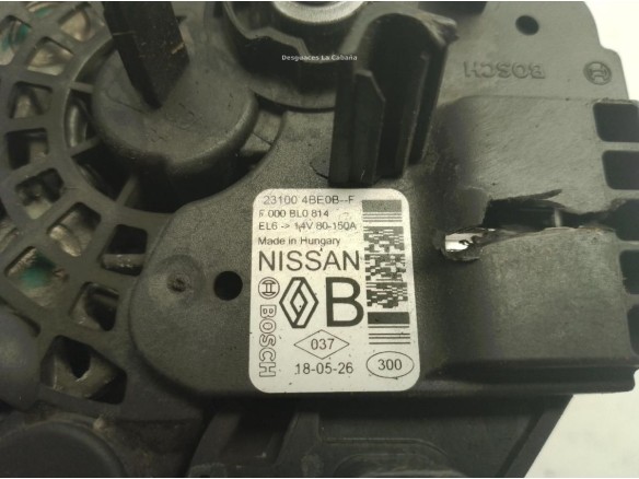 231004BE08F ALTERNADOR RENAULT KADJAR (HA_, HL_)|Desguaces La Cabaña
