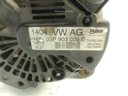 03P903023D ALTERNADOR VW POLO (6R1, 6C1)|Desguaces La Cabaña
