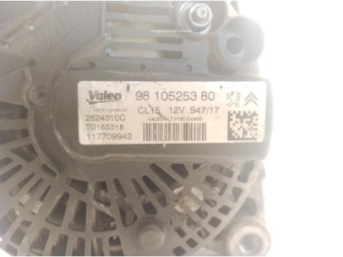 9810525380 ALTERNADOR PEUGEOT 508|Desguaces La Cabaña