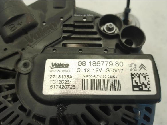 9818677980 ALTERNADOR CITROEN C4 CACTUS|Desguaces La Cabaña