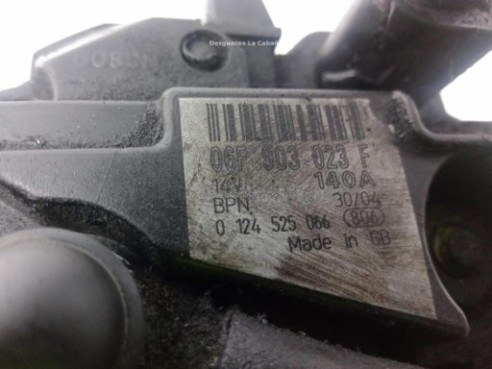 06F903023F,0124525066, ALTERNADOR VW GOLF V (1K1)|Desguaces La Cabaña