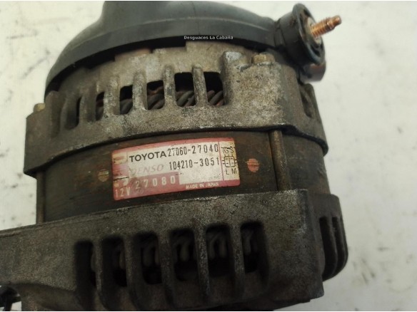 11706027040 ALTERNADOR TOYOTA RAV 4 II (_A2_)|Desguaces La Cabaña