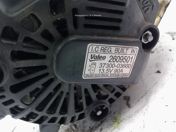 3730003600, ALTERNADOR HYUNDAI i20 (PB, PBT)|Desguaces La Cabaña