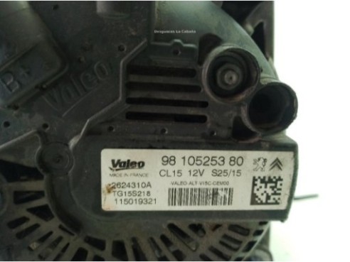 9810525380 ALTERNADOR CITROEN C4 II (B7)|Desguaces La Cabaña