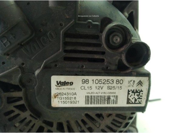 9810525380 ALTERNADOR CITROEN C4 II (B7)|Desguaces La Cabaña