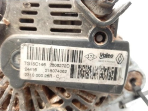 231000026R ALTERNADOR RENAULT KANGOO BE BOP (KW0/1_)|Desguaces La Cabaña