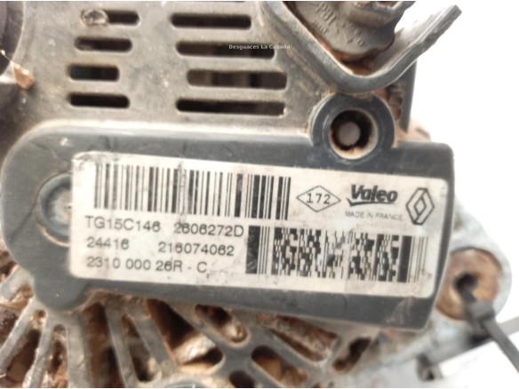 231000026R ALTERNADOR RENAULT KANGOO BE BOP (KW0/1_)|Desguaces La Cabaña