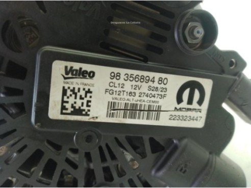 9835689480 ALTERNADOR OPEL CROSSLAND X (P17)|Desguaces La Cabaña