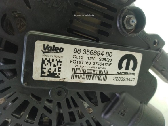 9835689480 ALTERNADOR OPEL CROSSLAND X (P17)|Desguaces La Cabaña